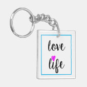 Love Life Modern Sleutelhanger (Voorkant Links)