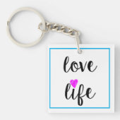 Love Life Modern Sleutelhanger (Voorkant)