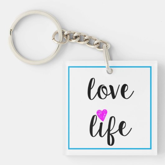 Love Life Modern Sleutelhanger (Voorkant)