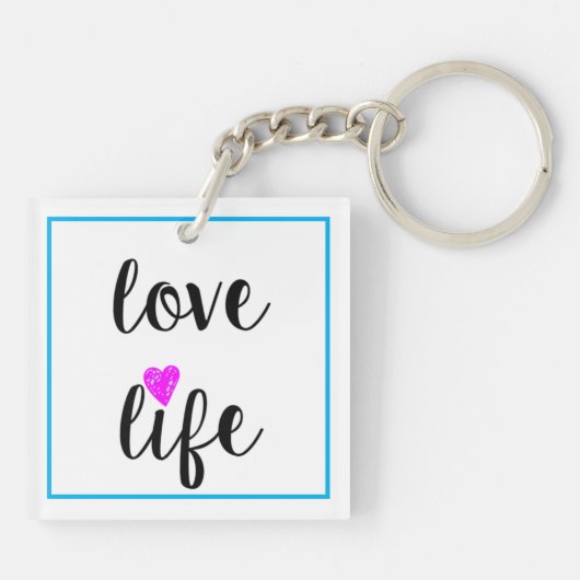 Love Life Modern Sleutelhanger (Achterkant)