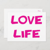 Love Life Motivatie Blank Note Post Kaart (Voorkant / Achterkant)