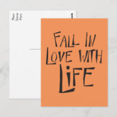 Love Life Quote, Motivatie Attitude Briefkaart (Voorkant / Achterkant)