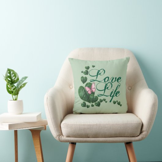 Love life throw pillow kussen (Stoel)