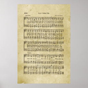 Love Lifot Me Gospel Sheet Music Poster