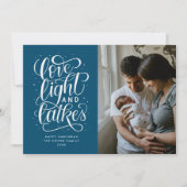 Love, Light and Latkes Photo Hanukkah Feestdagenkaart (Voorkant)