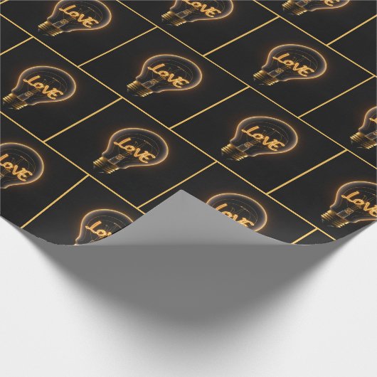 Love Light Bulb Cadeaupapier (Hoek)