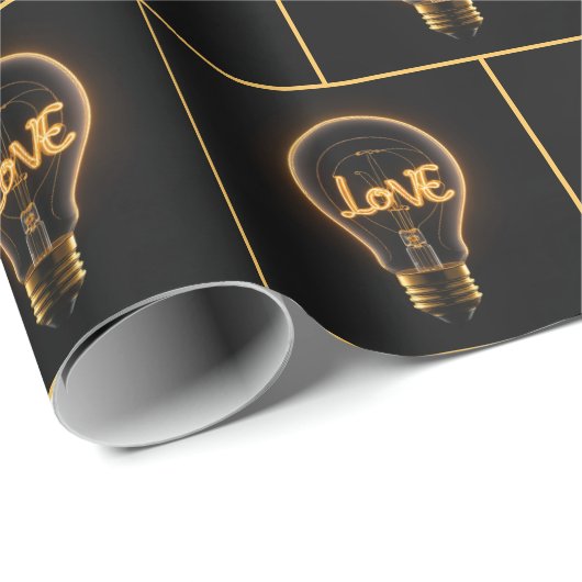 Love Light Bulb Cadeaupapier (Rol Hoek)