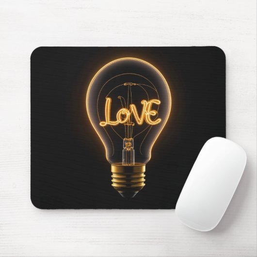 Love Light Bulb Muismat (Met muis)