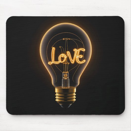 Love Light Bulb Muismat (Voorkant)