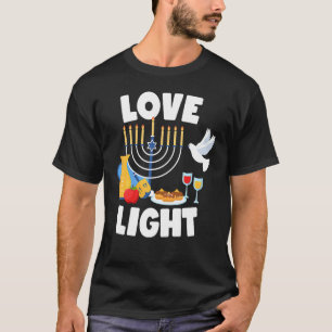 Love Light Happy Hanukkah Jewish Holiday Chanukah T-shirt