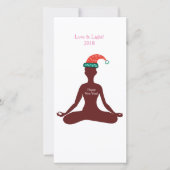 Love Light Happy Yoga Nieuwjaar Uitnodiging Kaart (Voorkant)