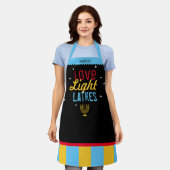 Love Light Latkes Black Hanukkah Funny Quote Schor Schort (Gedragen)