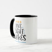 Love Light Latkes Funny Hanukkah Jewish Holiday Mok (Voorkant links)