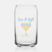 Love & Light Personalized Hanukkah Menorah Gift Blikvorm Glas (Voorkant)