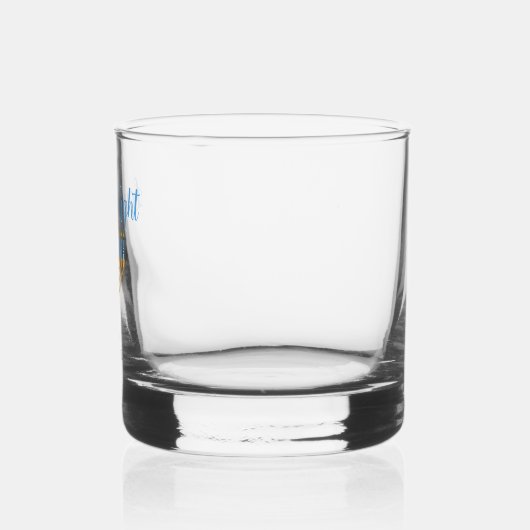 Love & Light Personalized Hanukkah Menorah Gift Whisky Glas (Links)
