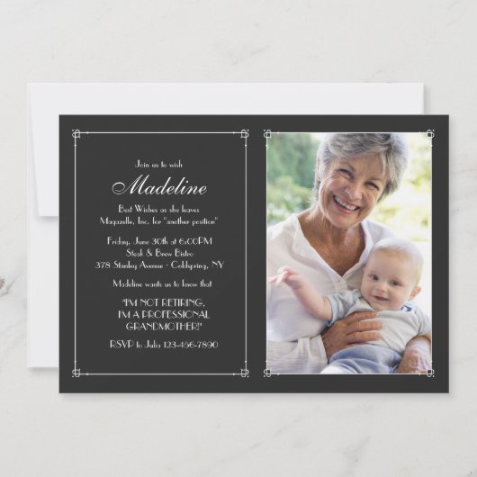 Love Lijst Photo Retirement Invitation Kaart (Voorkant)