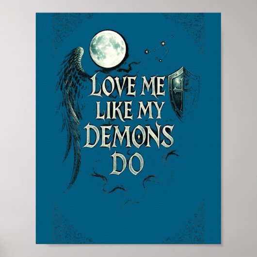 Love Like Demons Gothic Maan Poster (Voorkant)