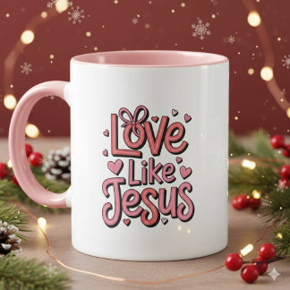 Love Like Jesus Christian 11 oz Coffee Mug Mok