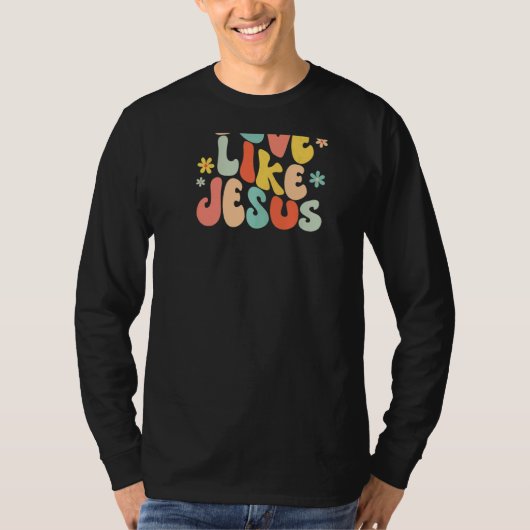Love Like Jesus Christian Trendy Words on Back T-shirt (Voorkant)