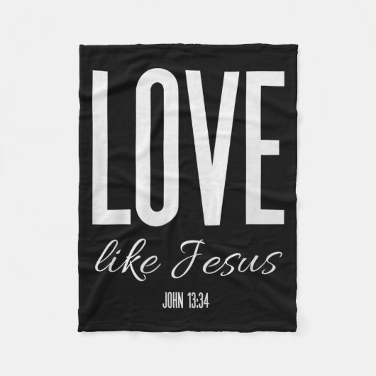 Love Like Jesus John 13_ Bible Verse Christian Scr Fleece Deken (Voorkant)