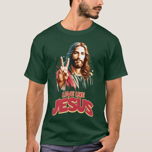Love Like Jesus Movie Poster Style funny T-shirt (Voorkant)