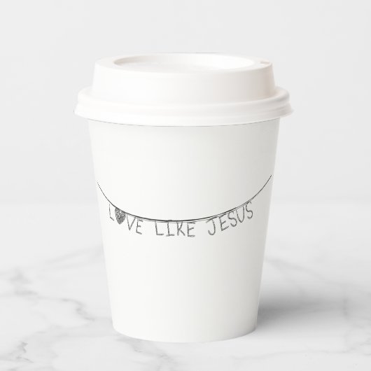 Love Like Jesus Papieren Bekers (Voorkant)