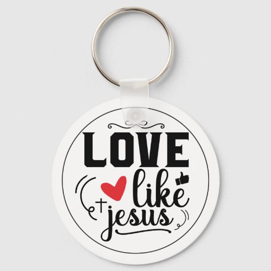 Love Like Jesus Religious Quote Customizable Sleutelhanger (Voorkant)