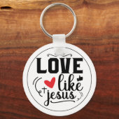 Love Like Jesus Religious Quote Customizable Sleutelhanger (Voorkant)