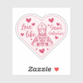 Love Like St Valentine Heart Doodle Drawing Sticker (Vel)