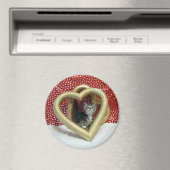Love, Lilo - Heart Cat / Kitten Magnet (Insitu (Vaatwasser))