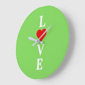 LOVE Lime Green Grote Klok (Hoek)