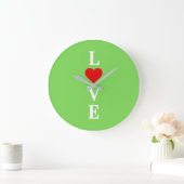 LOVE Lime Green Grote Klok (Huis)