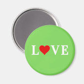 LOVE Lime Green Magneet (Voorkant / Achterkant)