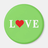 LOVE Lime Green Magneet (Voorkant)
