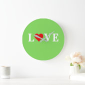 LOVE Lime Green Modern Grote Klok (Huis)