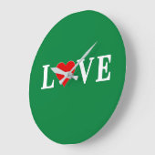 LOVE Lime Green Modern Grote Klok (Hoek)