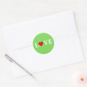 LOVE Lime Green Ronde Sticker (Envelop)