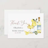 Love Limoncello Cocktail Bruidsfeest  Bedankkaart (Voorkant / Achterkant)