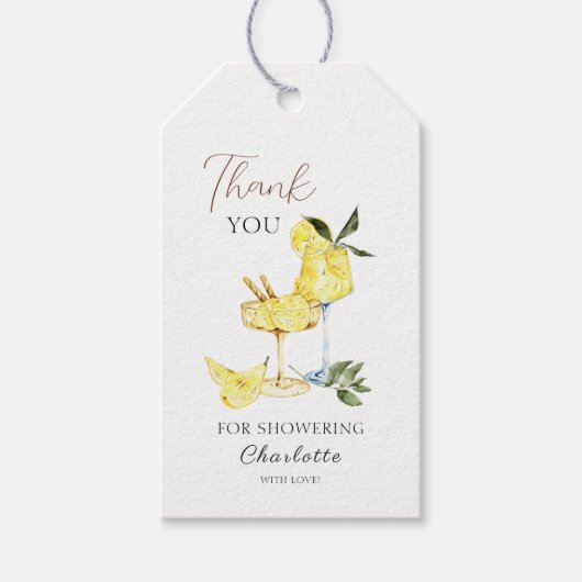 Love Limoncello Cocktail Vrijgezellenfeest Dank u Cadeaulabel (Voorkant)