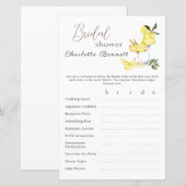 Love Limoncello Cocktail Vrijgezellenfeest Game (Voorkant / Achterkant)