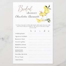 Love Limoncello Cocktail Vrijgezellenfeest Game