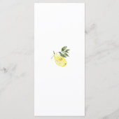 Love Limoncello Cocktail Vrijgezellenfeest Menu (Achterkant)