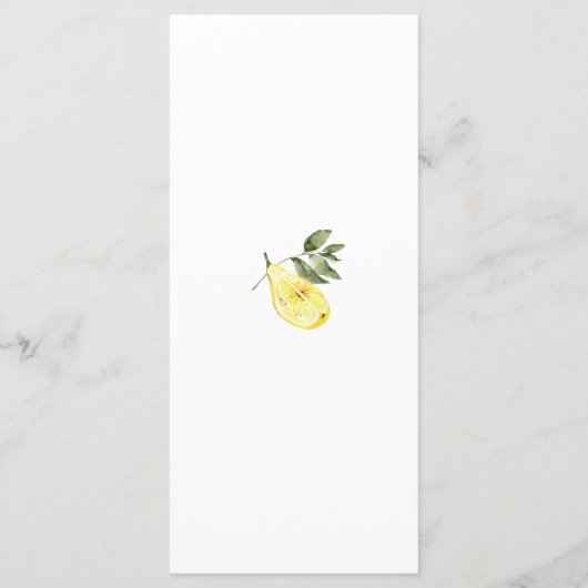 Love Limoncello Cocktail Vrijgezellenfeest Menu (Achterkant)