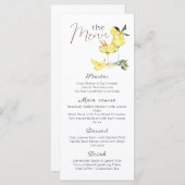 Love Limoncello Cocktail Vrijgezellenfeest Menu (Voorkant / Achterkant)