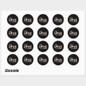 Love Line Dancing Flower Dance Dancer Westerne Muz Ronde Sticker (Vel)