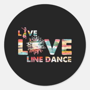 Love Line Dancing Flower Dance Dancer Westerne Muz Ronde Sticker
