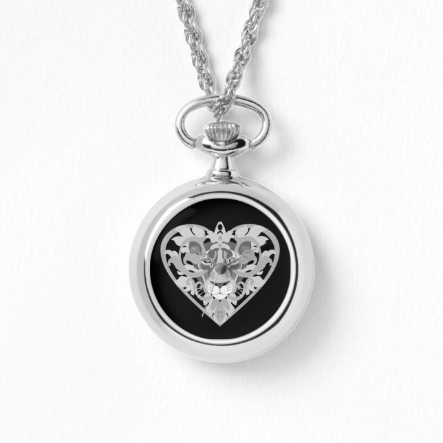 Love Lioness Locket dames horloge (Voorkant)