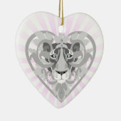 Love Lioness Locket (starburst)hartvormig versieri Keramisch Ornament (Rechts)