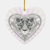 Love Lioness Locket (starburst)hartvormig versieri Keramisch Ornament (Achterkant)
