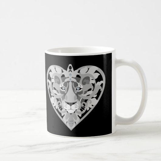 Love Lioness Locket (zilver) Koffiemok (Rechts)